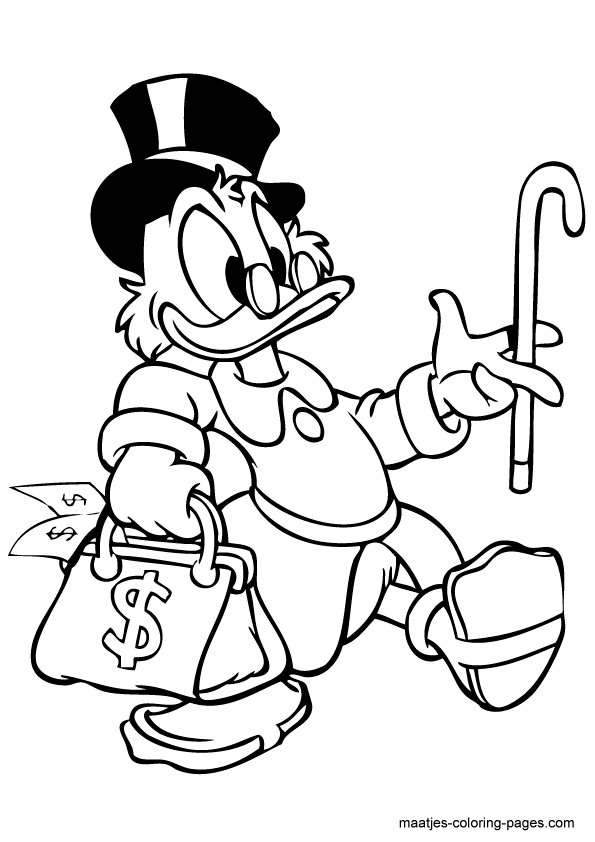 Scrooge Mcduck coloring page
