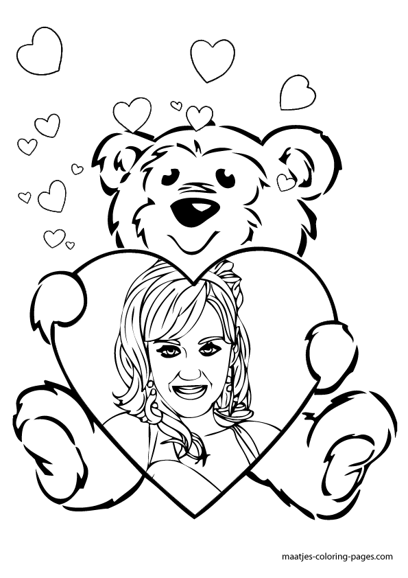 Katy Perry Valentines day coloring pages